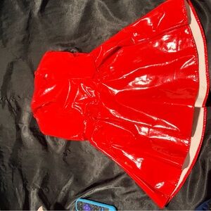 Shiny Red Vinyl Dress